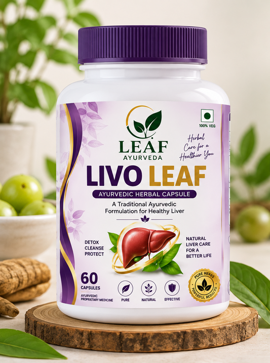 Livo Leaf Ayurvedic Herbal Capsules – 60 Capsules | Herbal Liver Wellness Support