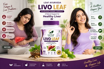 Livo Leaf Ayurvedic Herbal Capsules – 60 Capsules | Herbal Liver Wellness Support